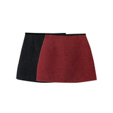 tailgate outfit women New Year Red Shiny Bright Sheath Skirt Women's High Elegant Slimming Skirt Women